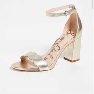 Sam Edelman Women’s Odilia Scalloped Heel in Gold